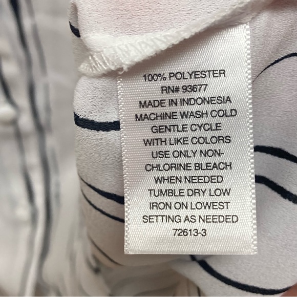 Worthington Striped Button Blouse - Picture 5 of 7